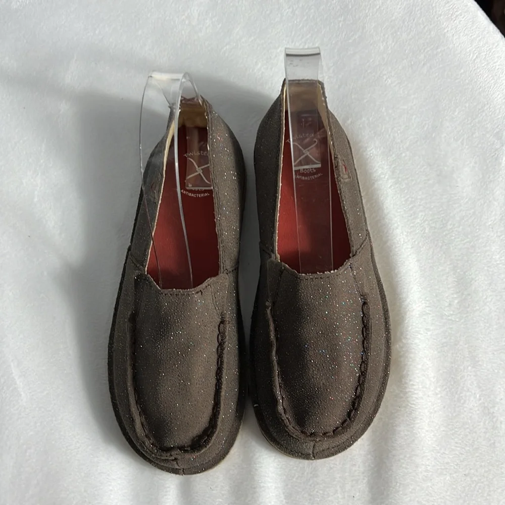 Twisted X Kids Chocolate Shimmer Loafers Youth 3M